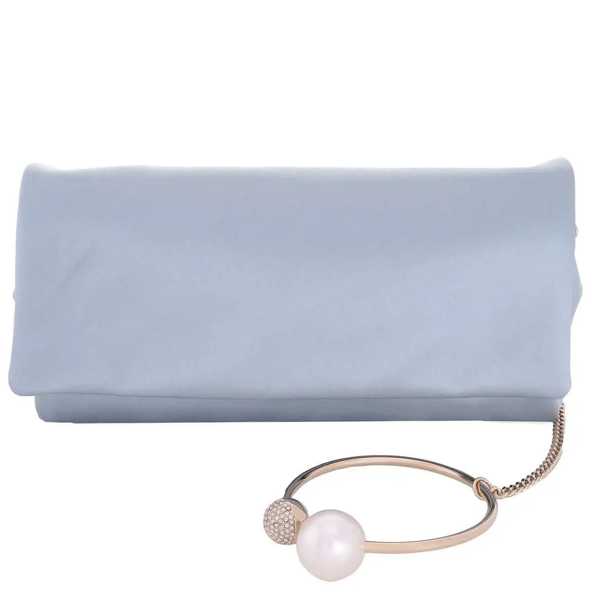 Jimmy Choo Xandra Bangle Handle Clutch J000164123-ICE Blue/light Gold
