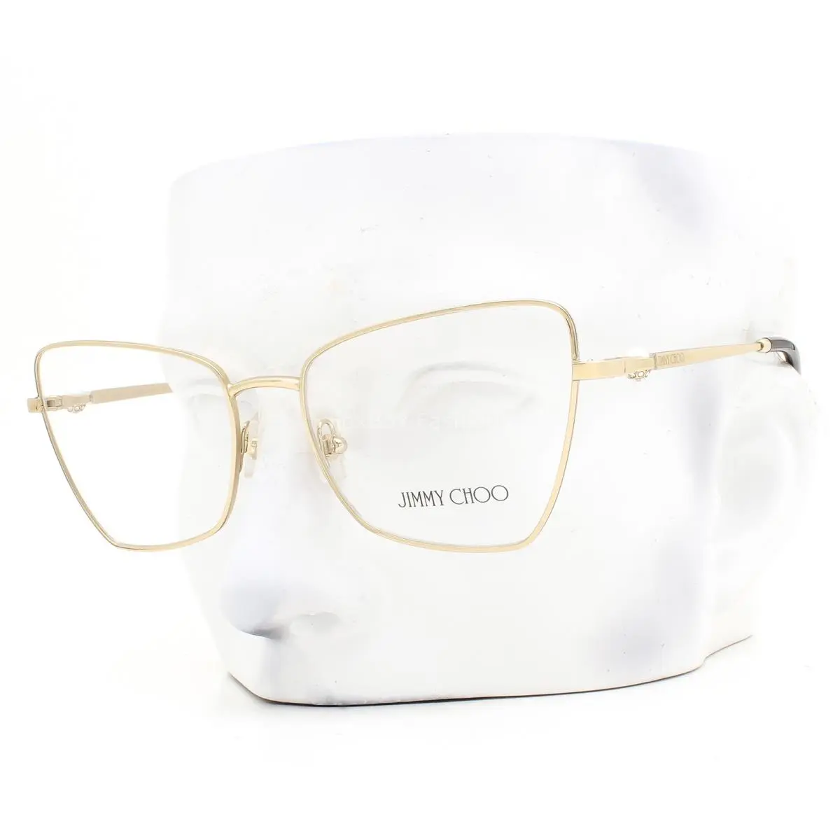 Eyeglasses JC2010HB 3006 Glasses Polished Pale Gold 54mm with Case by Jimmy Choo