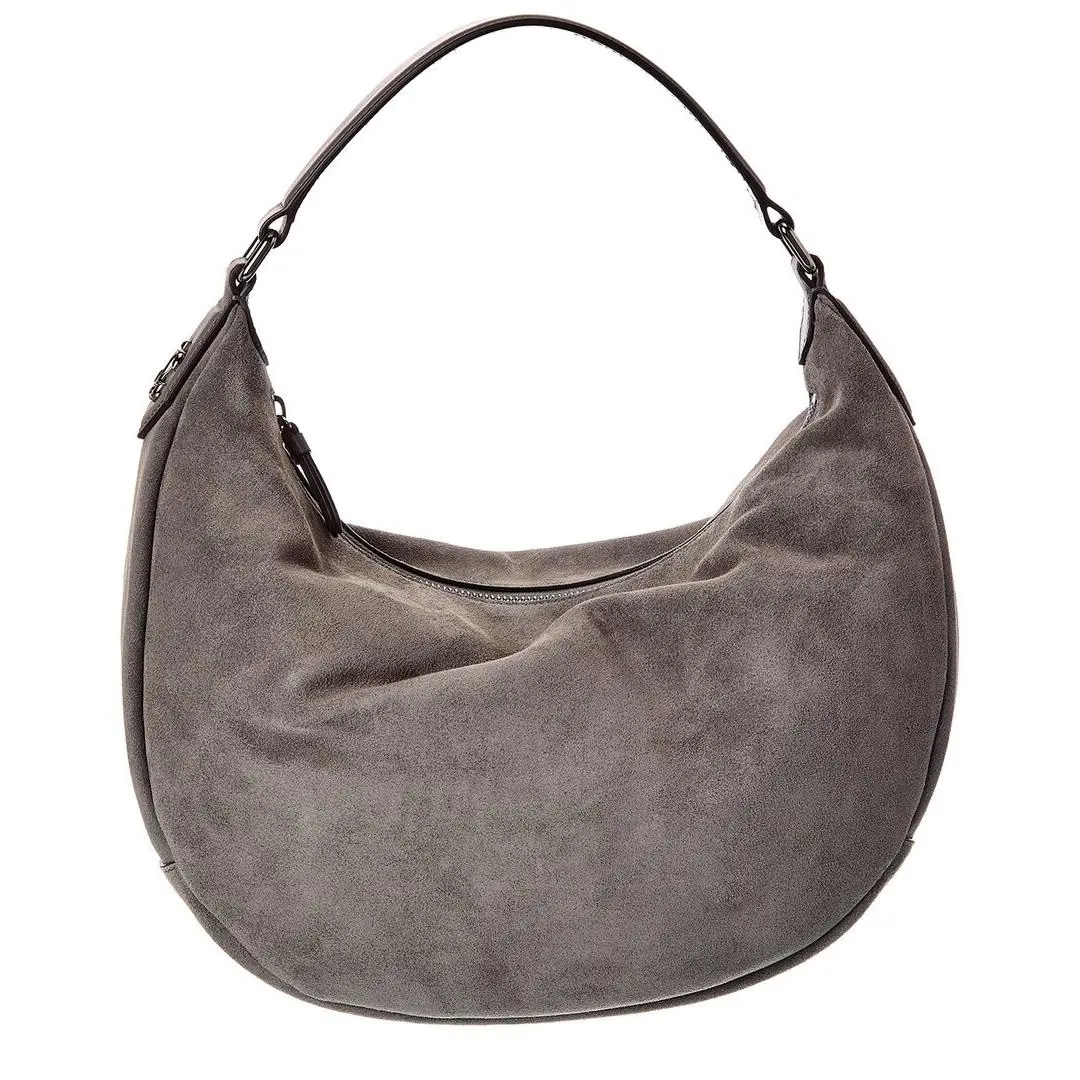 Bets Medium Suede Hobo Bag Women`s Grey by Jimmy Choo