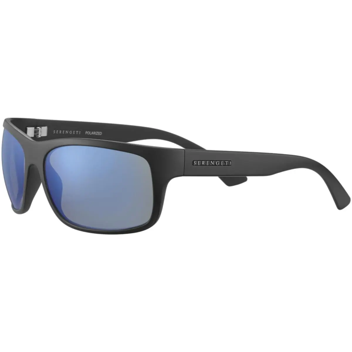 Serengeti Pistoia Men`s Polarized Photochromic Matte Black Wrap Sunglasses
