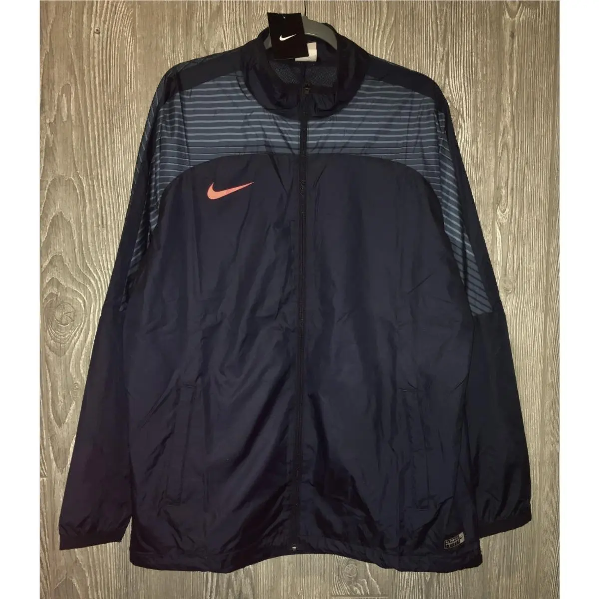 Nike clothing - NIKE Revolution Graphic Woven II Water Resistant F/Z Soccer - 725911 - Blue 1