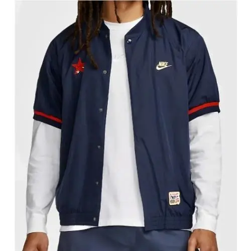 Nike clothing - Nike Authentics Warm Up Shirt Jacket - FN1456 - Blue 0