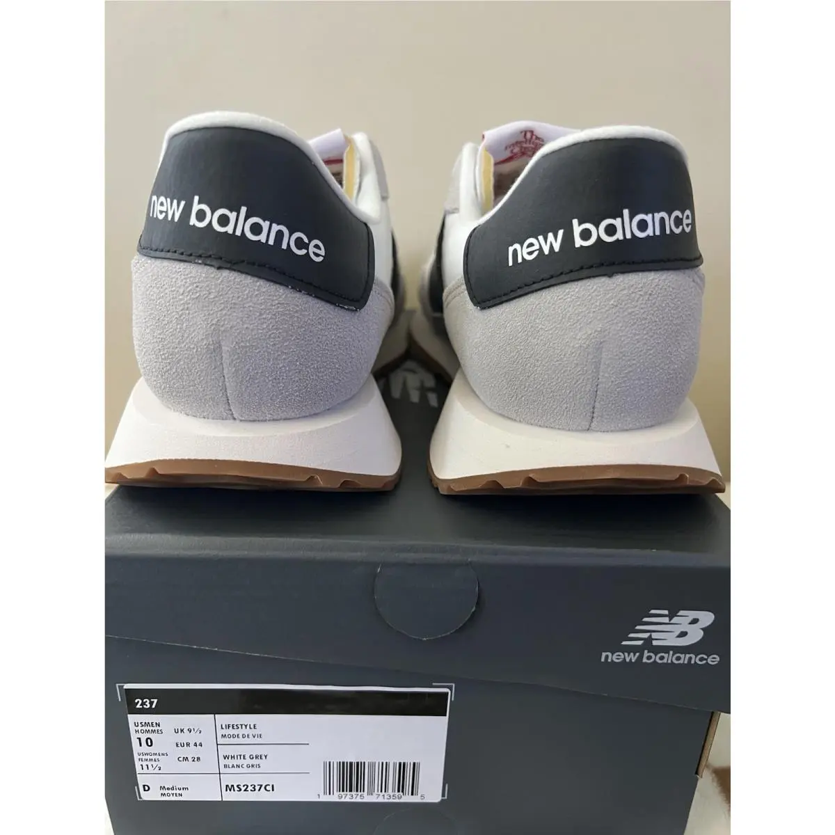 New Balance shoes - New Balance 237 - MS237CI - White/Black/Grey/Gum 10