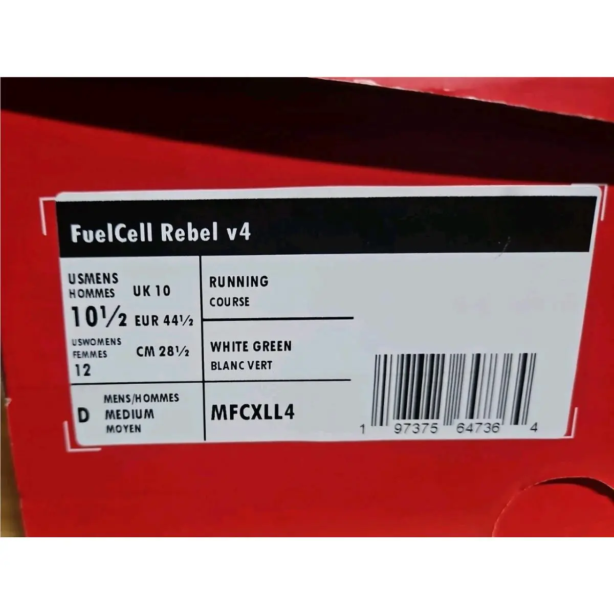 New Balance shoes - New Balance FuelCell Rebel - FuelCell Rebel - MFCXLL4 - White, Manufacturer: White/Bleached Lime Glow/Hot Mango 8