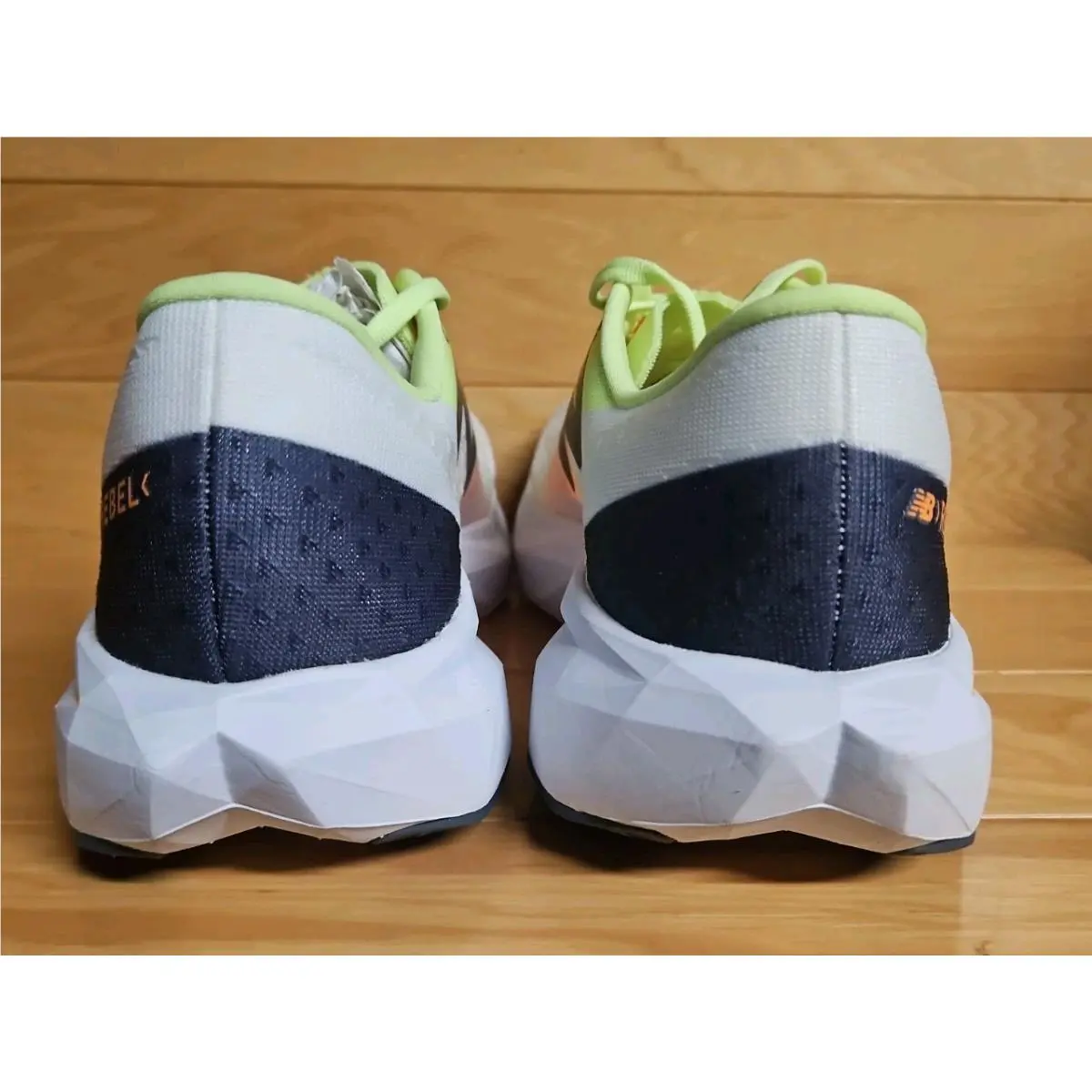 New Balance shoes - New Balance FuelCell Rebel - FuelCell Rebel - MFCXLL4 - White, Manufacturer: White/Bleached Lime Glow/Hot Mango 7