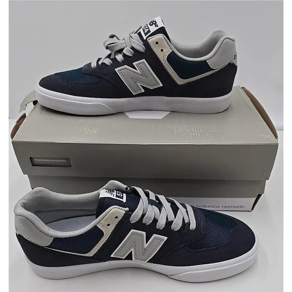 New Balance 574 Grey Navy Womens 9.5 Mens 11 Retro Y2K Sneakers