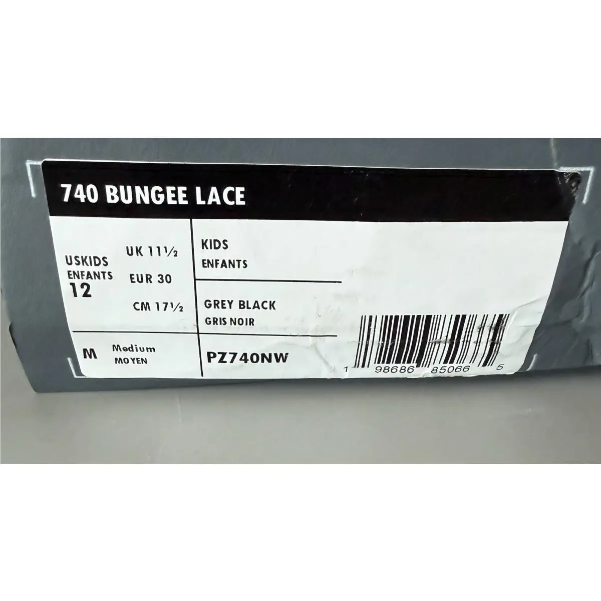 New Balance shoes - White Grey Black (UPC: 0198686850665) 9