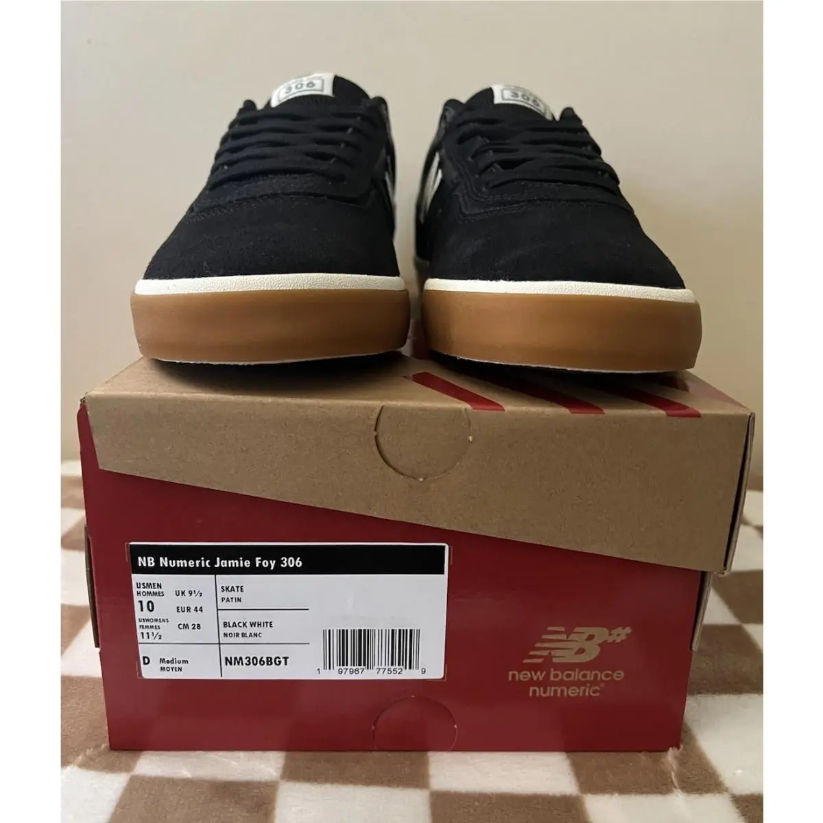 New Balance shoes - New Balance Numeric 306 - Numeric - NM306BGT - Black/Gum/White 11