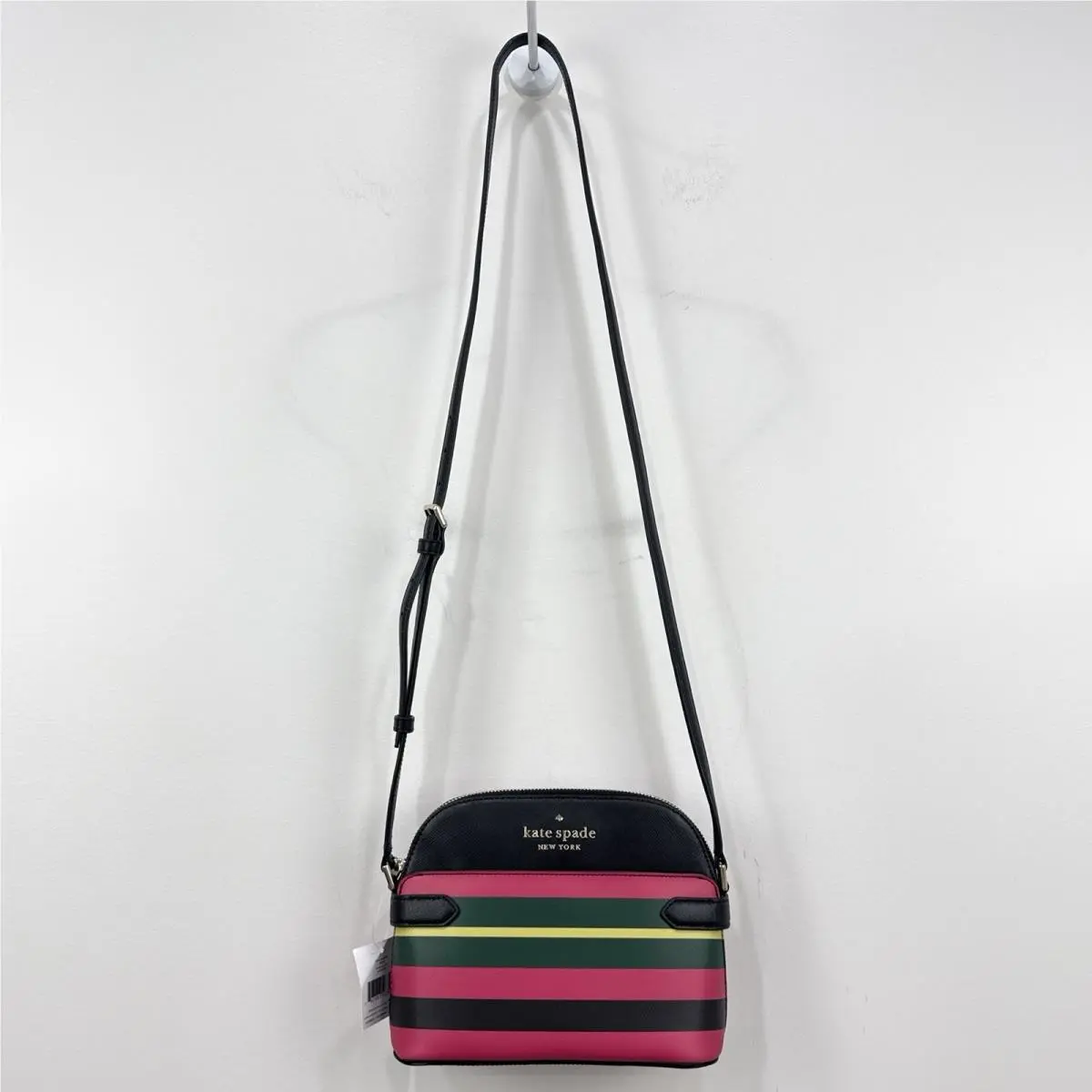 Staci Dome Crossbody Wrapping Paper Multi Stripe Retro Leather by Kate Spade