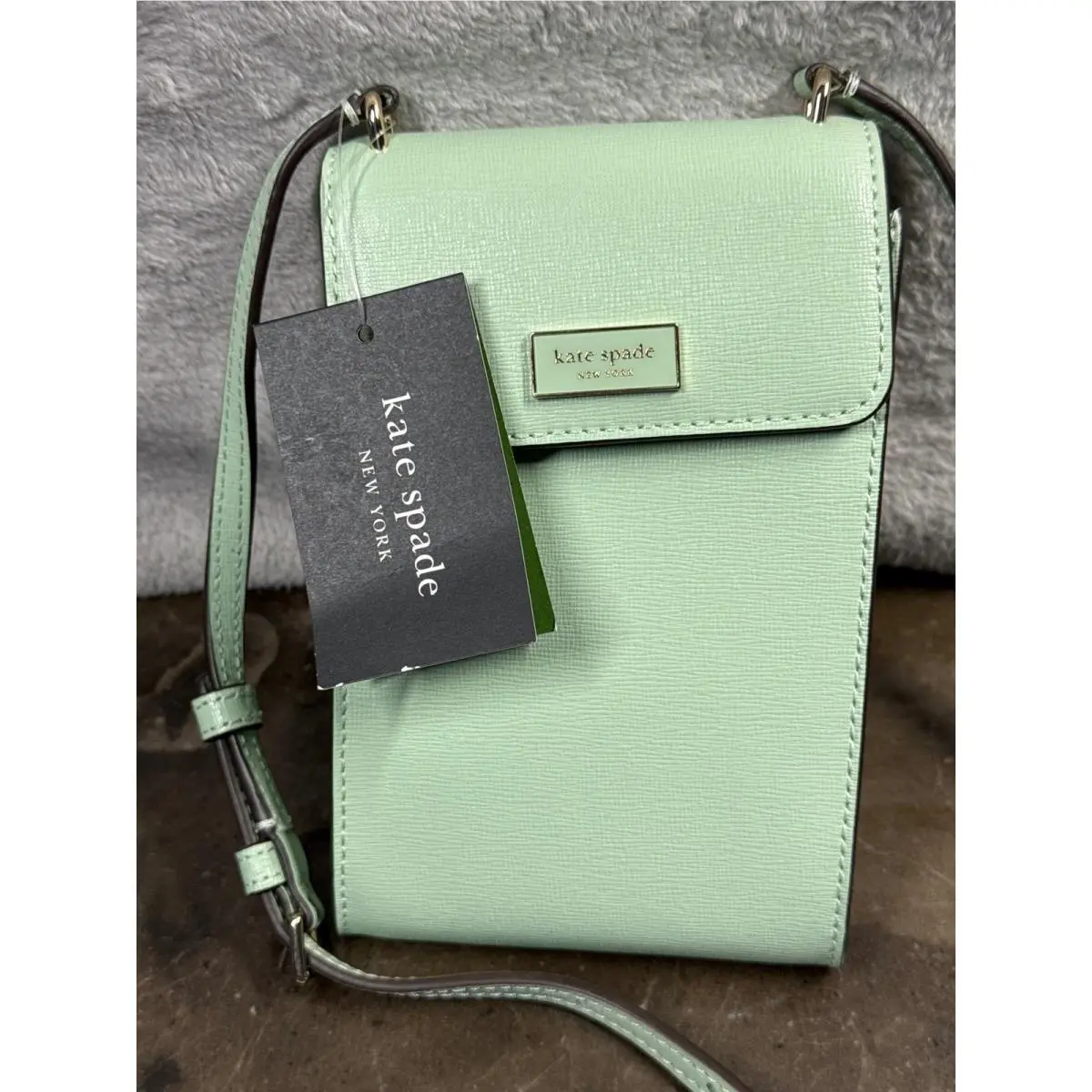 Serena Phone Crossbody Womens Small Pistachio Green Saffiano Leather by Kate Spade