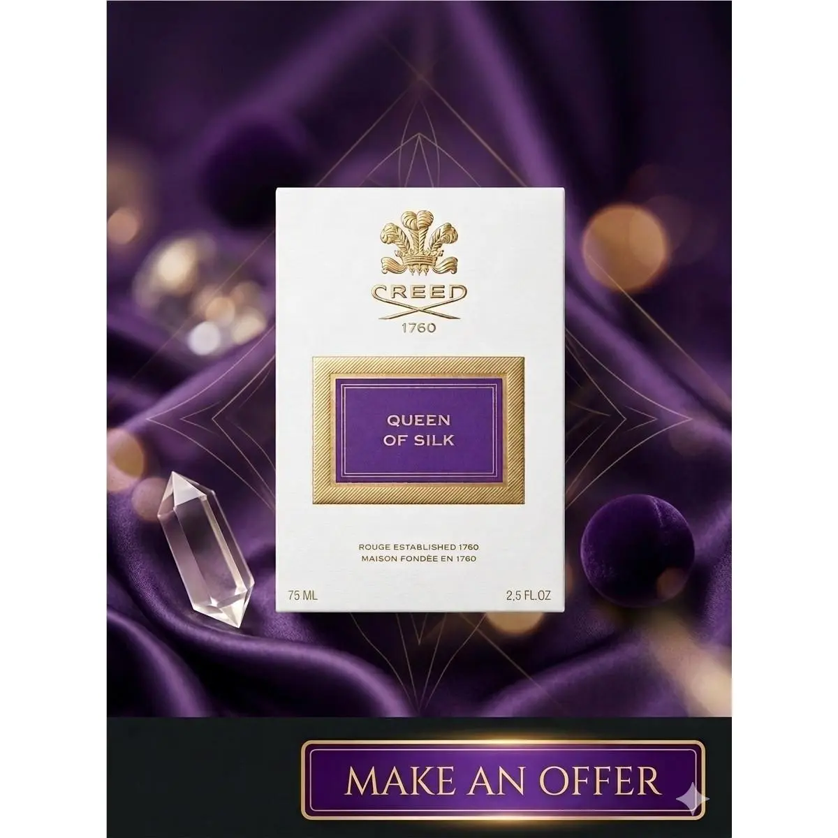 Creed Queen of Silk Eau de Parfum 75ml 2.5 oz Luxury Women`s Edp