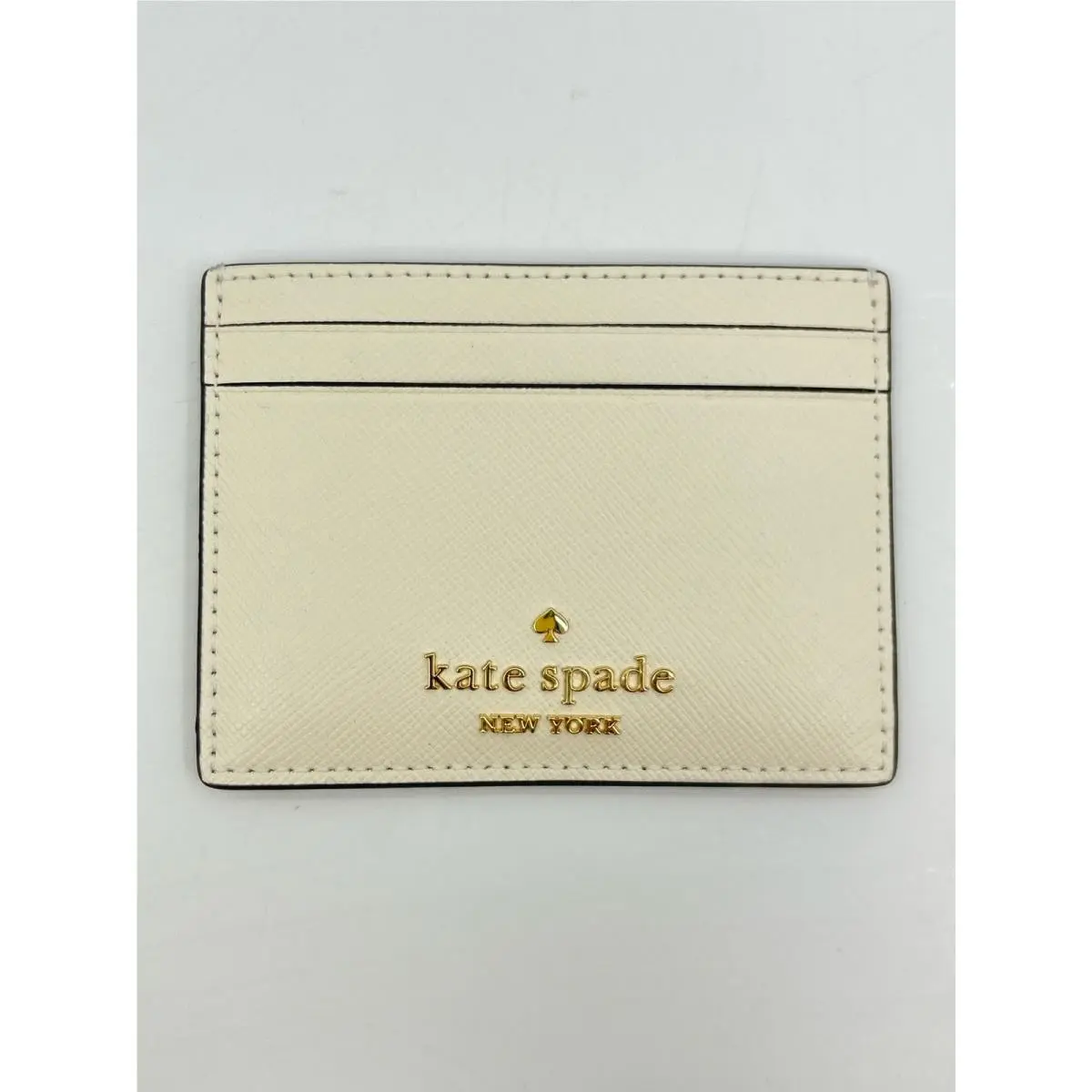 Madison Saffiano Leather Small Cream Card Holder Women by Kate Spade