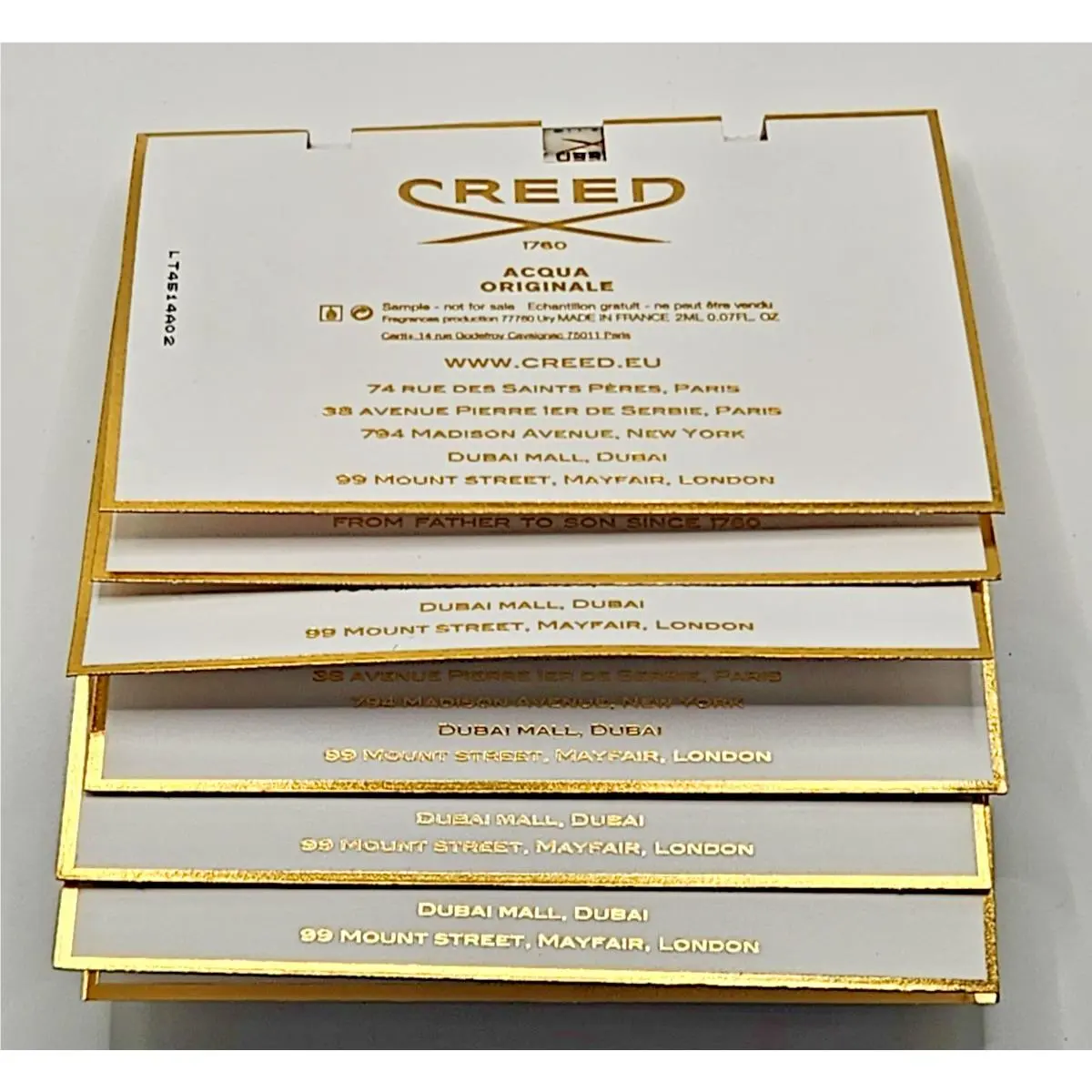6 Creed Eau de Parfum Cedric Blanc French Fragrance Samples Vhtf