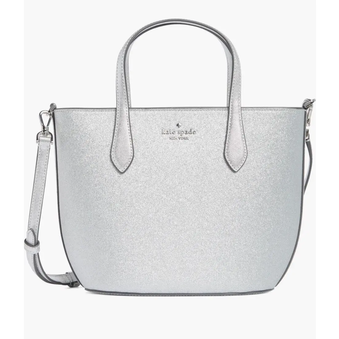 New York Lunar Light Glimmer Leather Satchel Handbag Retail by Kate Spade