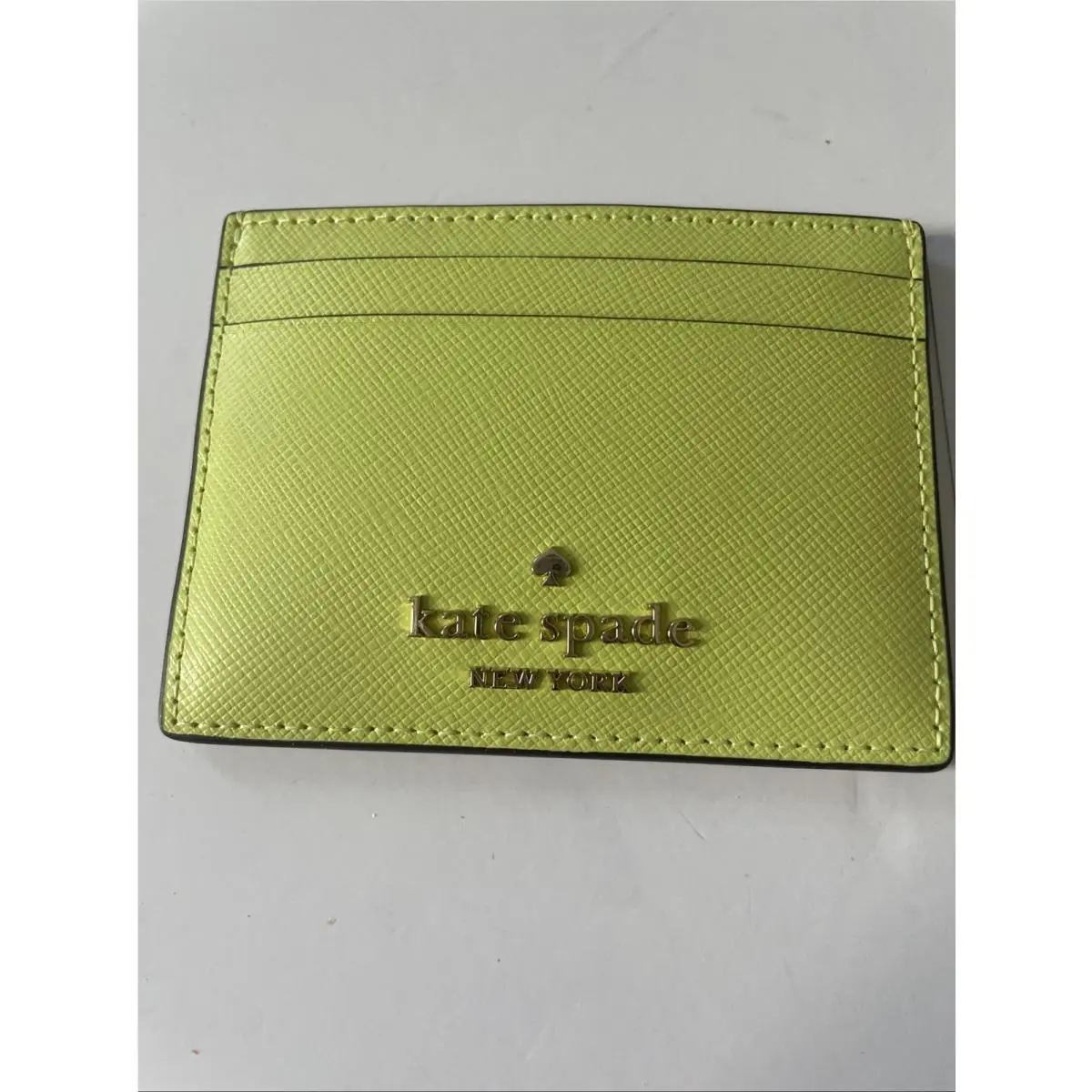 Kate Spade Madison Small Slim Card Holder Lime Yellow KI368 Wallet