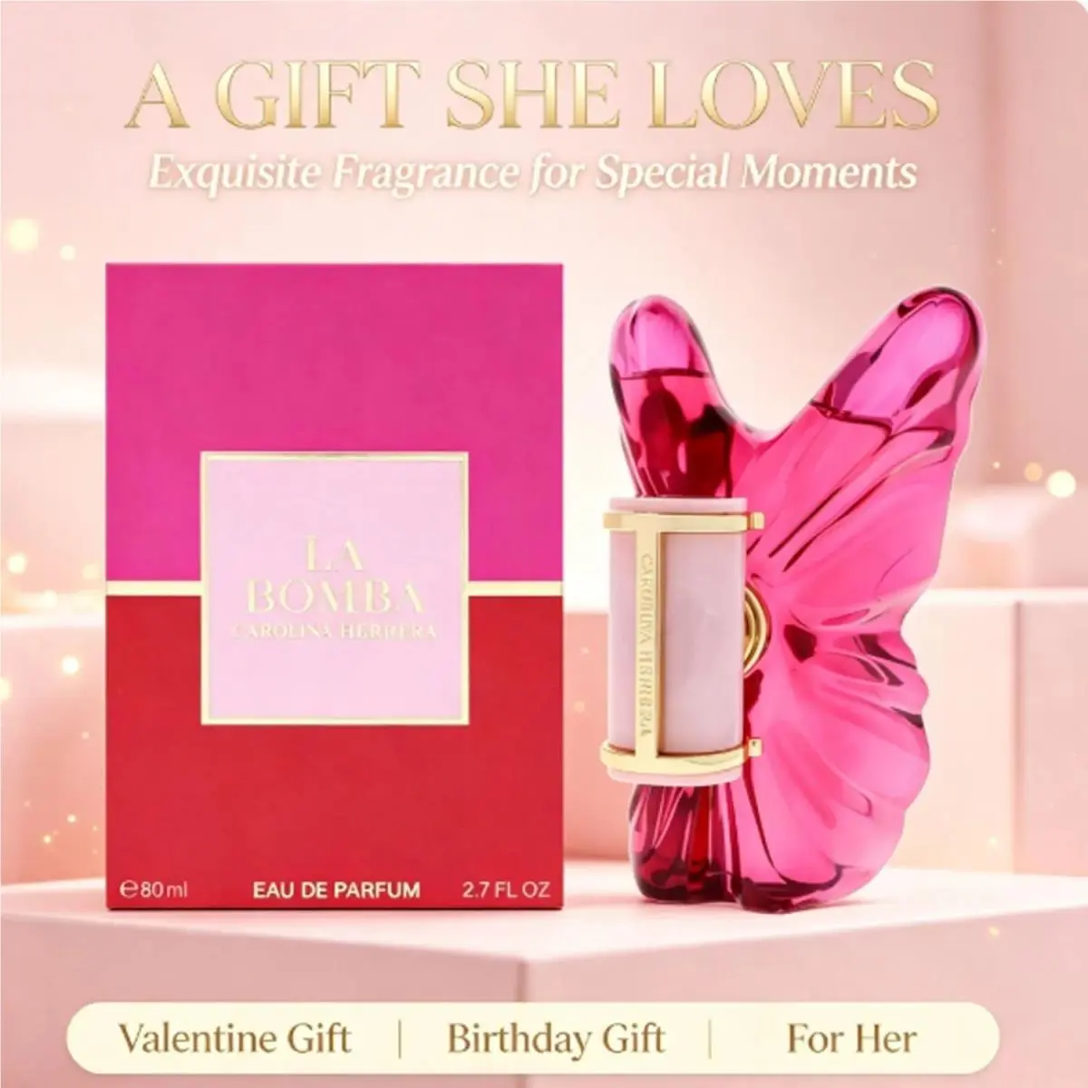 Carolina Herrera La Bomba Edp 2.7oz Long Lasting Luxury Women Perfume Gift