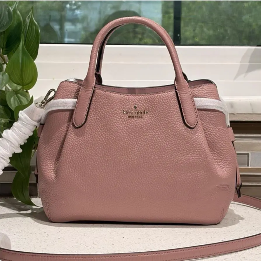 Dumpling Small Satchel Crossbody Bag Hobo Dusk Rose Pink Leather Gold by Kate Spade