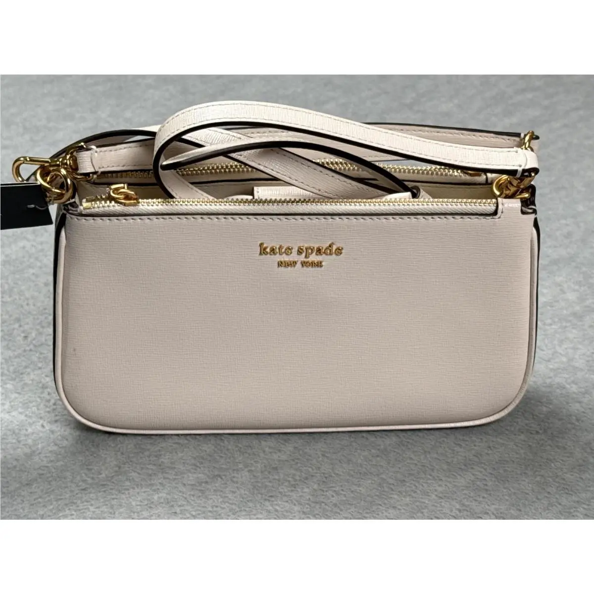 ⁠kate Spade Morgan Crossbody Bag Womens Parchment White Saffiano Leather KB369⁠ by Kate Spade