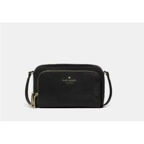 NY Black Leather Staci Mini Crossbody Wallet Handbag Clutch by Kate Spade