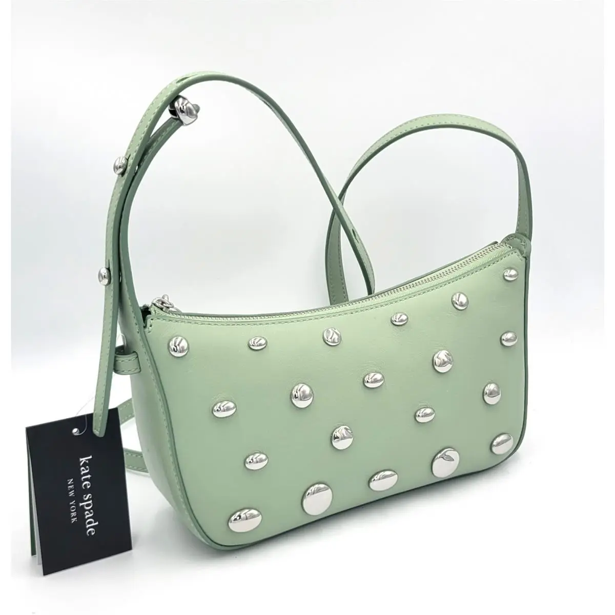 Halo Studded Crossbody Sage Leather by Kate Spade