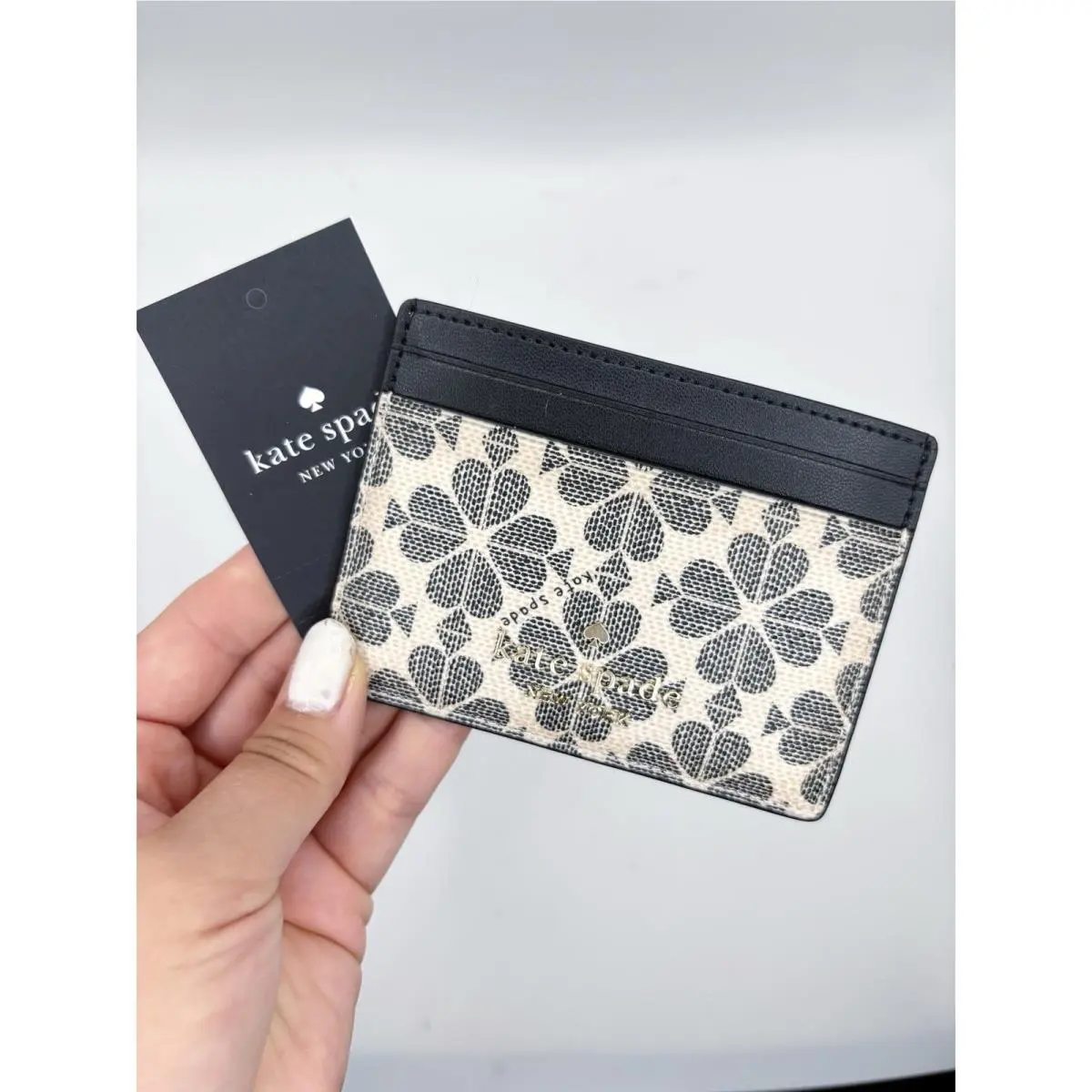 New York New Signature Flower Small Slim Card Holder by Kate Spade