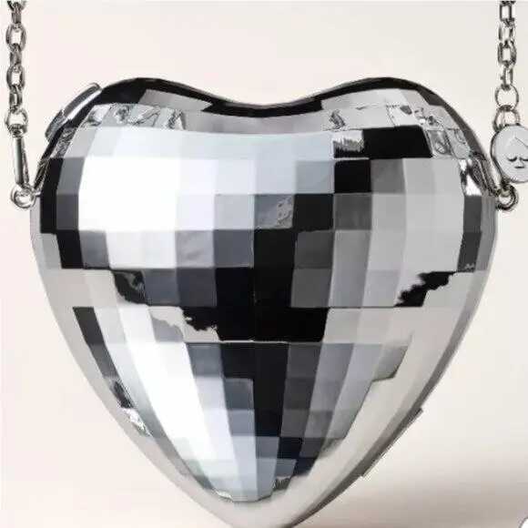 New York x Target Silver Disco Heart Crossbody Bag by Kate Spade