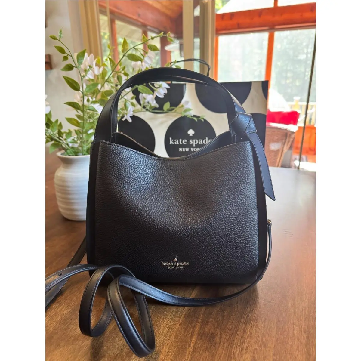Knott Convertible Carryall Medium Crossbody Tote Leather Purse by Kate Spade