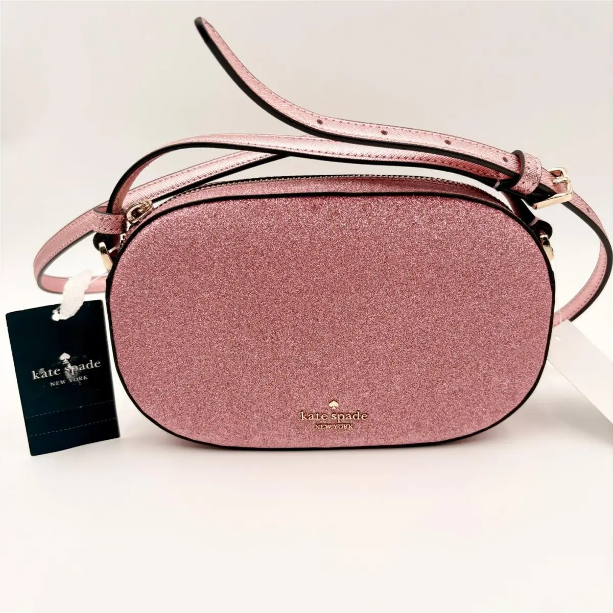 Mitten Pink Glimmer Glitter Bag Crossbody Spring Mother`s Day Gift by Kate Spade