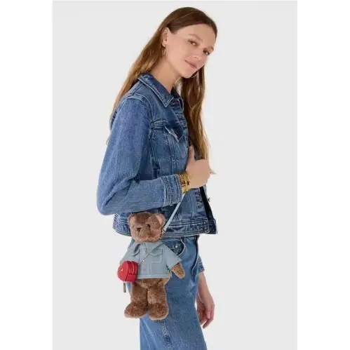 3D Denim Teddy Bear Crossbody - KK173 by Kate Spade