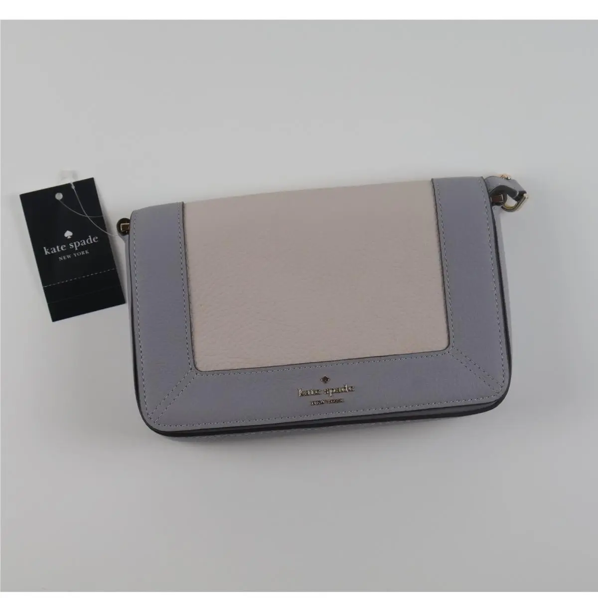 Lena Crossbody Bag Colorblock Small Gray Leather Casual Retail by Kate Spade