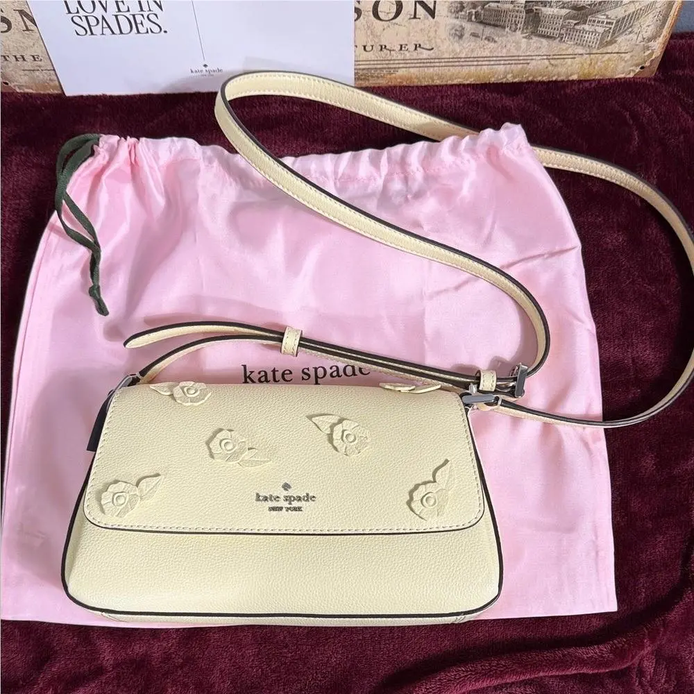 Yellow 3D Floral Crossbody Bag Buttery Yellow Sutton by Kate Spade