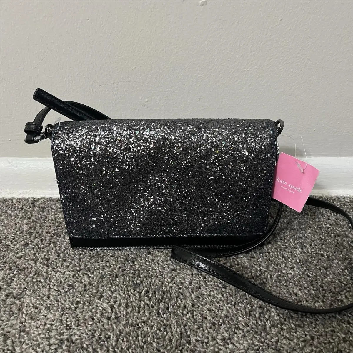 Women`s Cameron Convertible Crossbody Bag Metallic Midnight Navy by Kate Spade