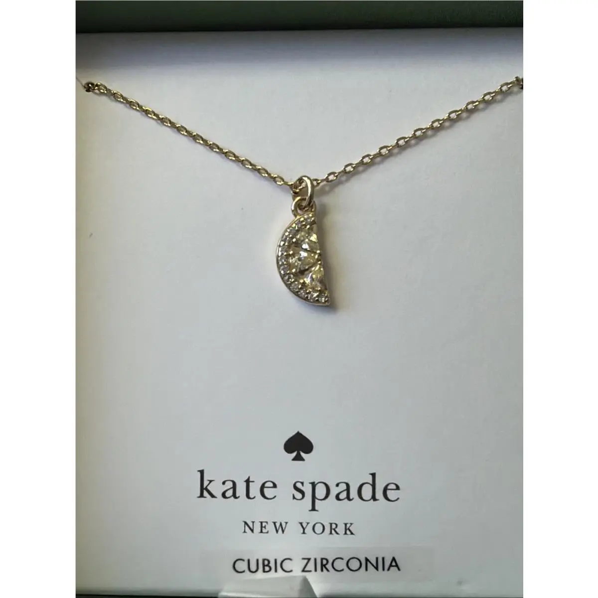 New York Lemon Pendant Gold Tone Necklace by Kate Spade