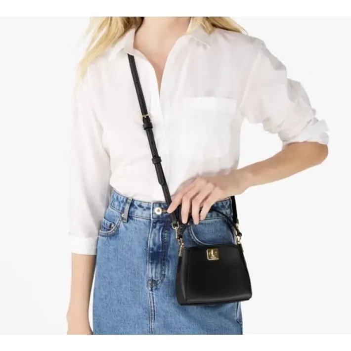 Phoebe Mini Top Handle Crossbody Black Leather KI924 Gift Box by Kate Spade