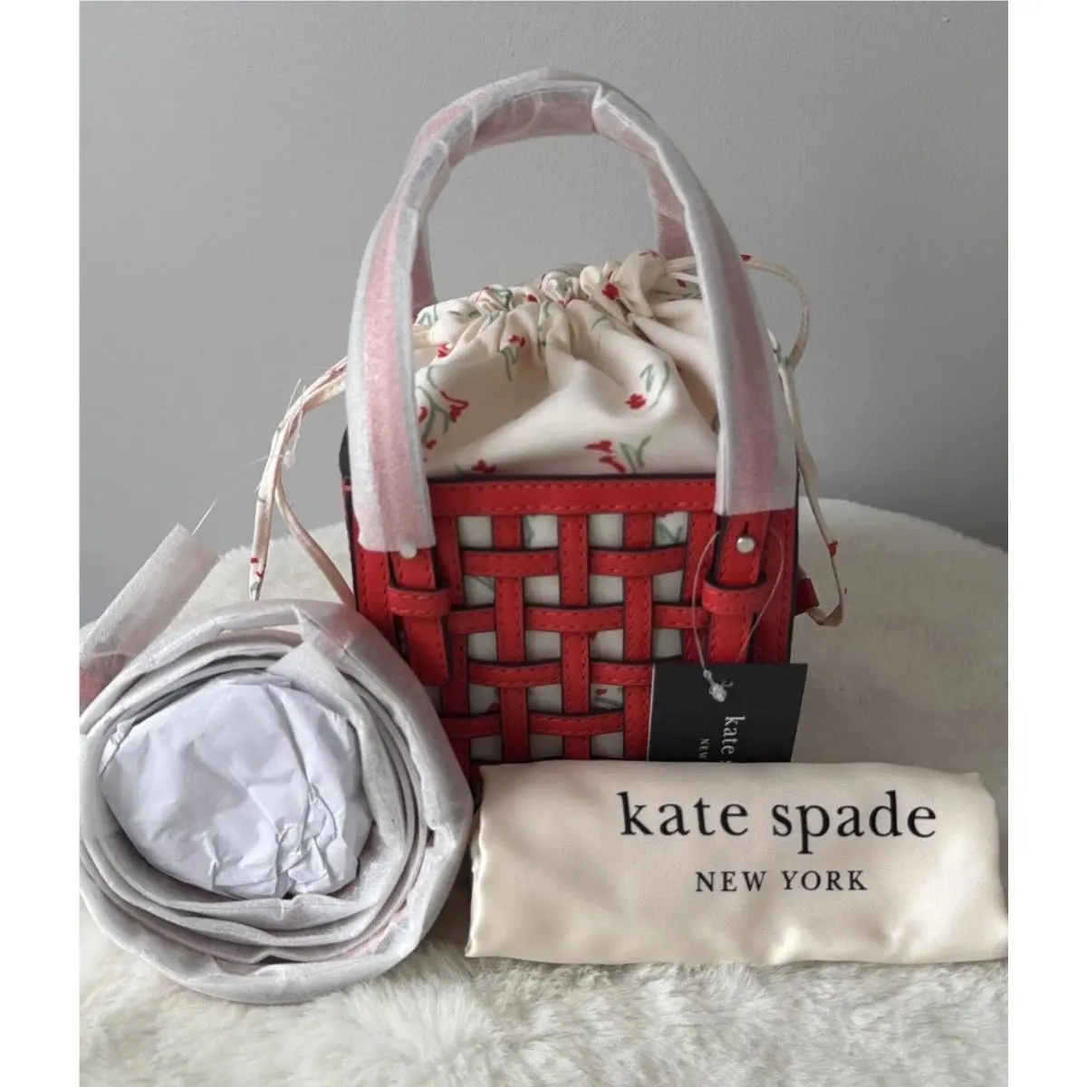 New York Mini Basket Woven Handbag by Kate Spade
