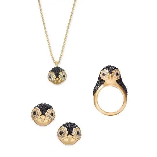 Disney Kate Spade Earrings + Necklace Holiday Gift Penguin Party Gift