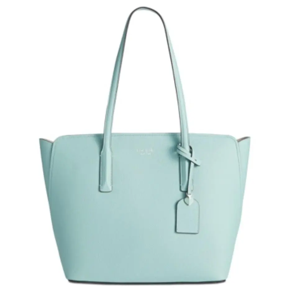 Kate Spade New York Margaux Large Work Tote Bag Hazy Blue Silver