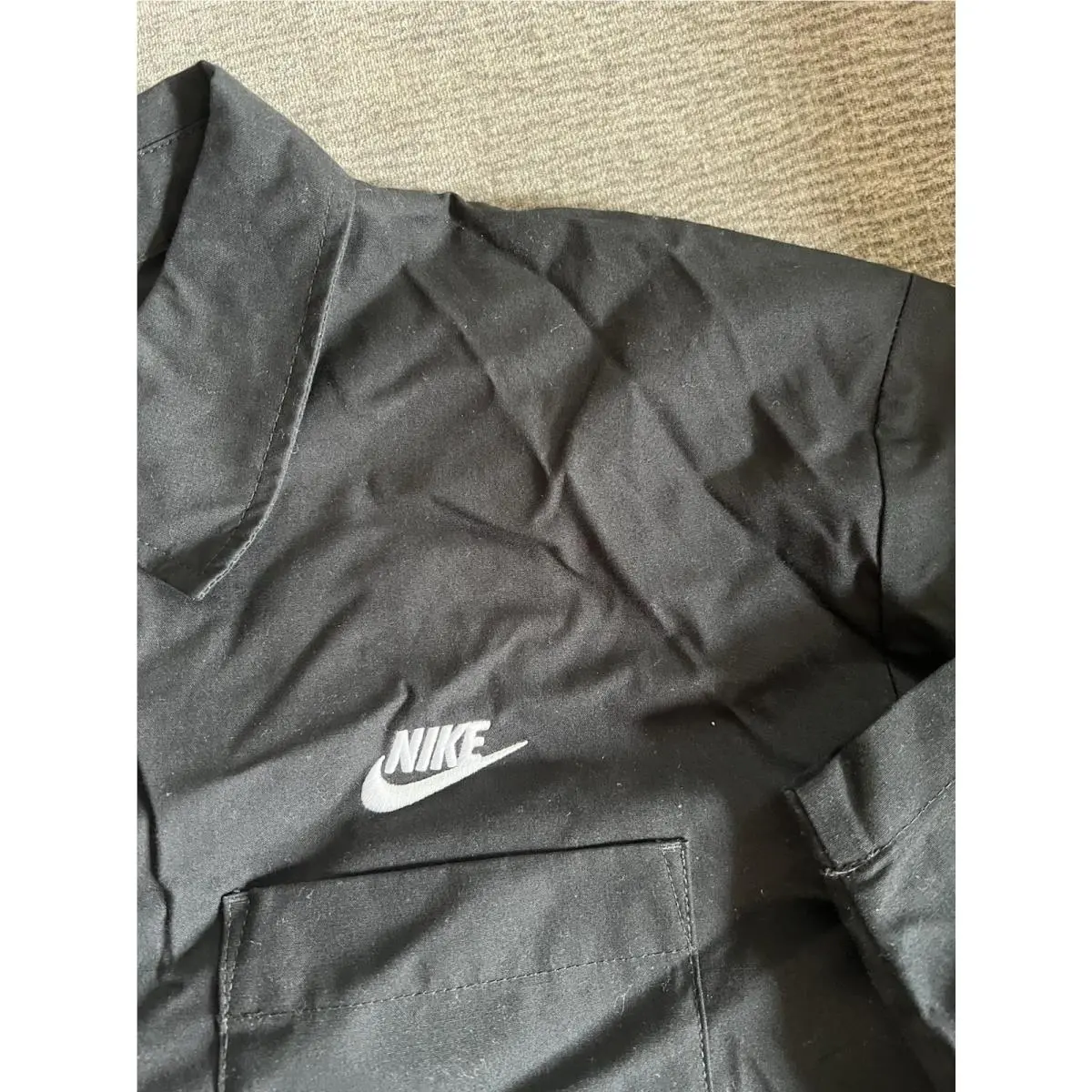 Nike clothing - Nike Club Oxford Short Sleeve Button-Up - FN3902-010 - Black (UPC: 196155608939) 3