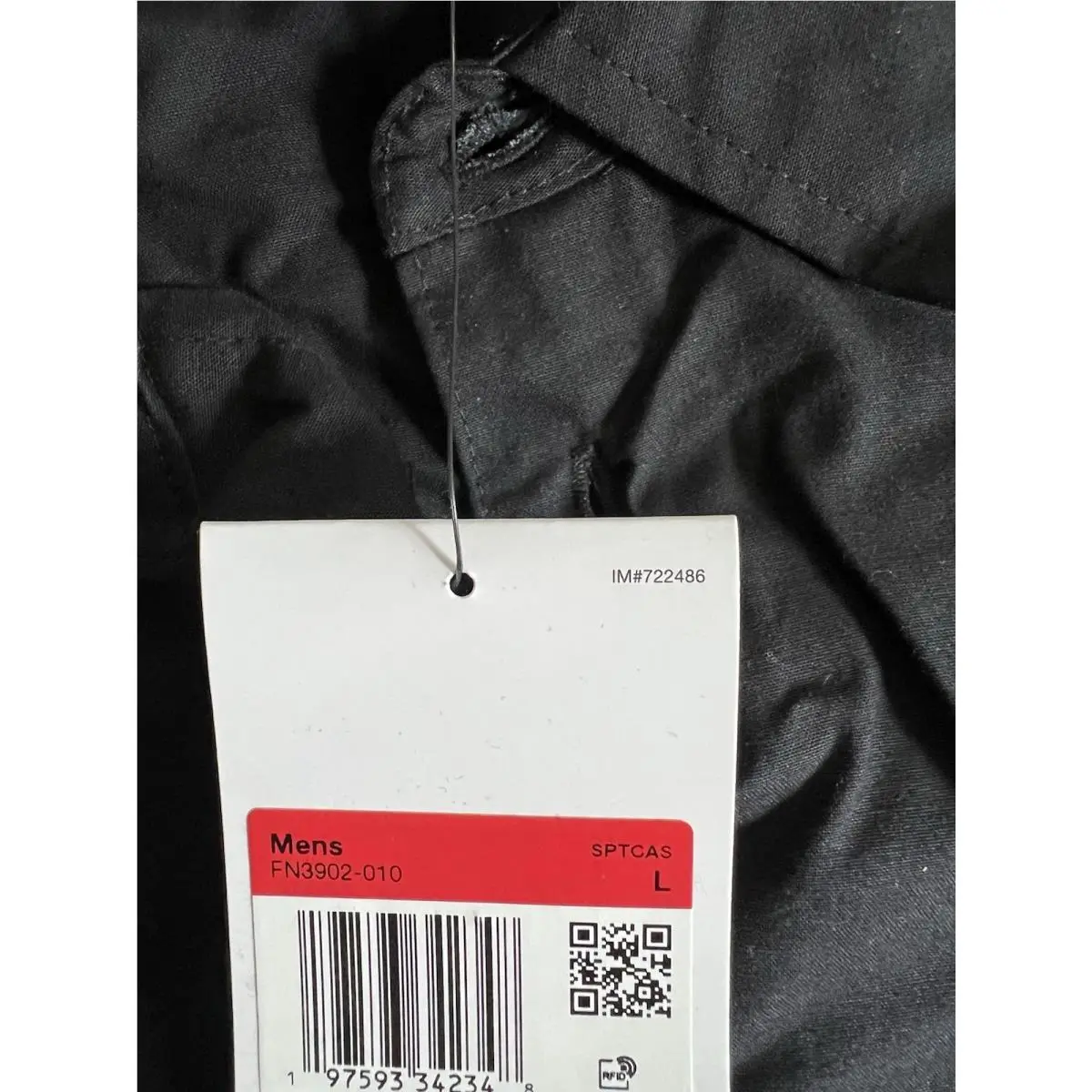 Nike clothing - Nike Club Oxford Short Sleeve Button-Up - FN3902-010 - Black (UPC: 196155608939) 4