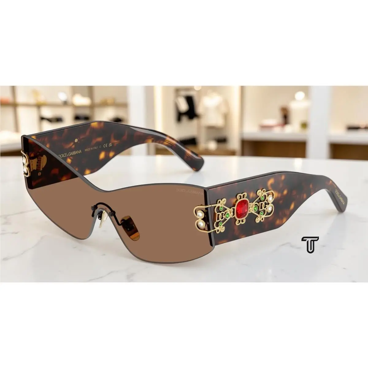 Dolce Gabbana DG4526B 502 73 Havana Dark Brown 42 mm Women`s Sunglasses by Dolce & Gabbana
