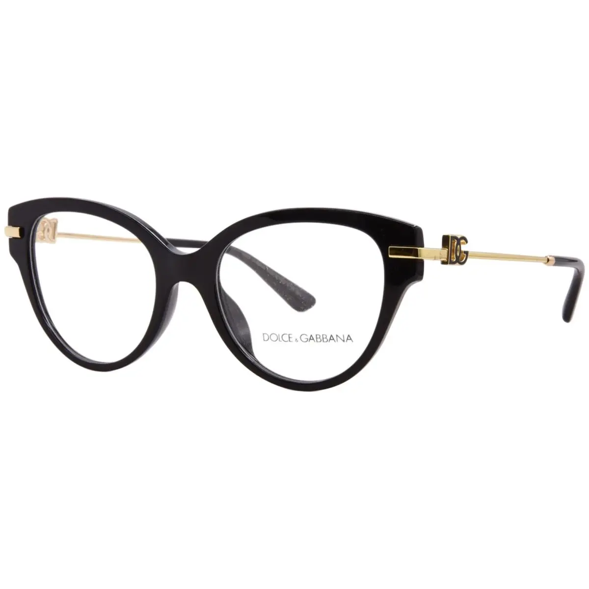 Dolce Gabbana DG3438 501 Eyeglasses Women`s Black Full Rim Butterfly 53mm