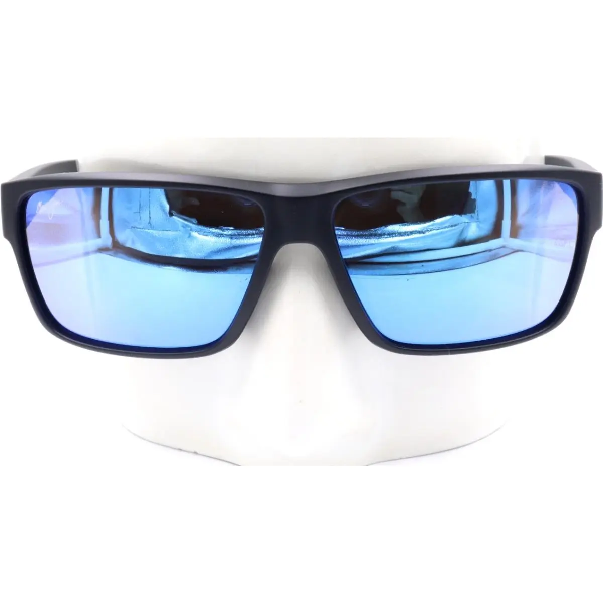 Uila AF Matte Black Blue Hawaii Sunglasses MJ0662SA-001 / B662-02 by Maui Jim