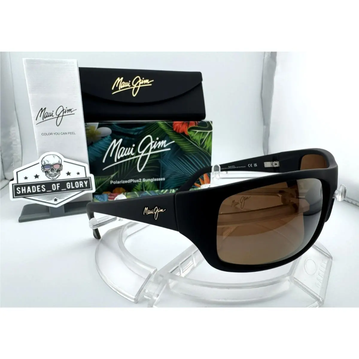 Peahi MJ H202-2M Matte Black W/ Hcl Bronze Polarized Wrap Sunglasses by Maui Jim