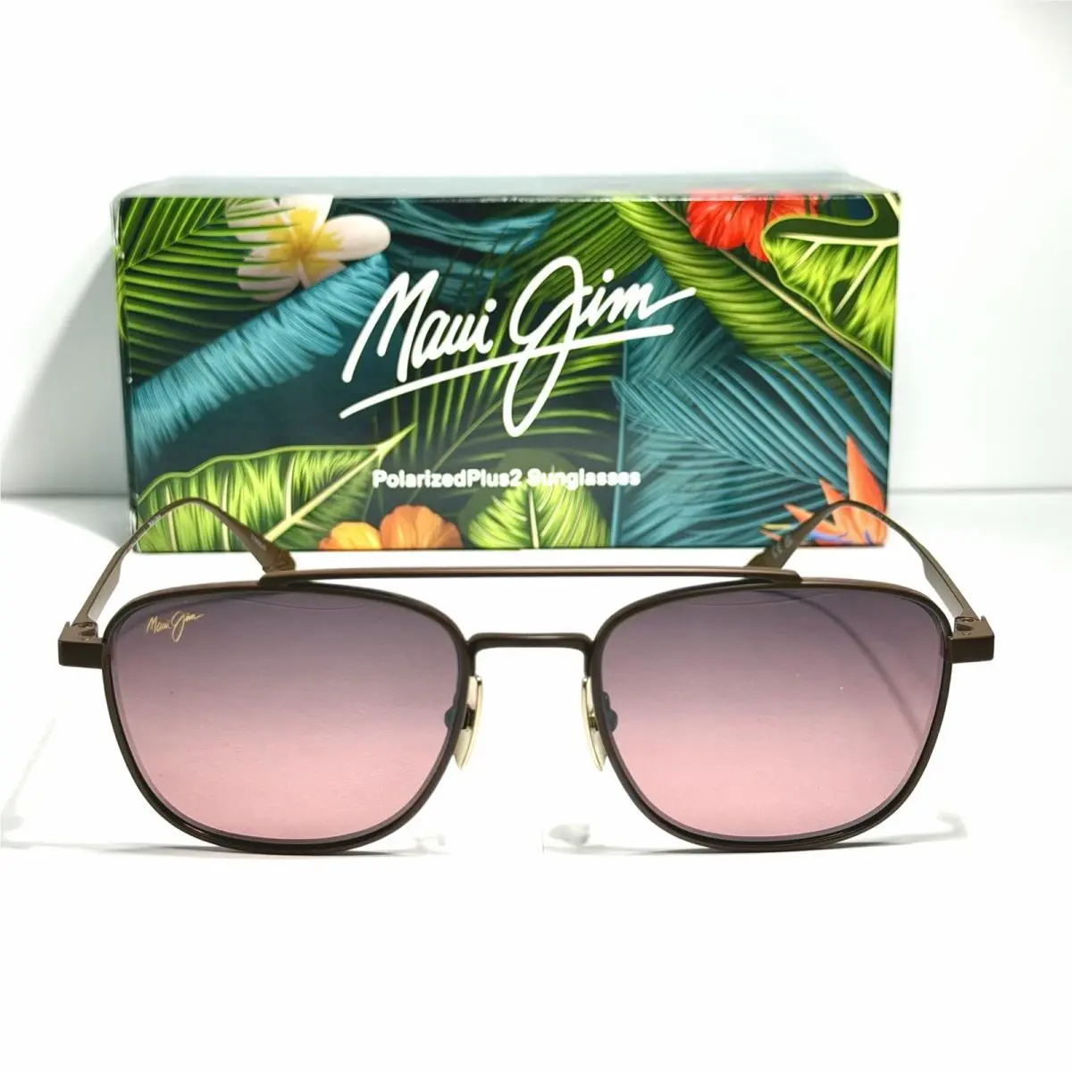 Kahana Titanium Sunglasses RS640-01 Matte Brown/maui Rose Japan by Maui Jim