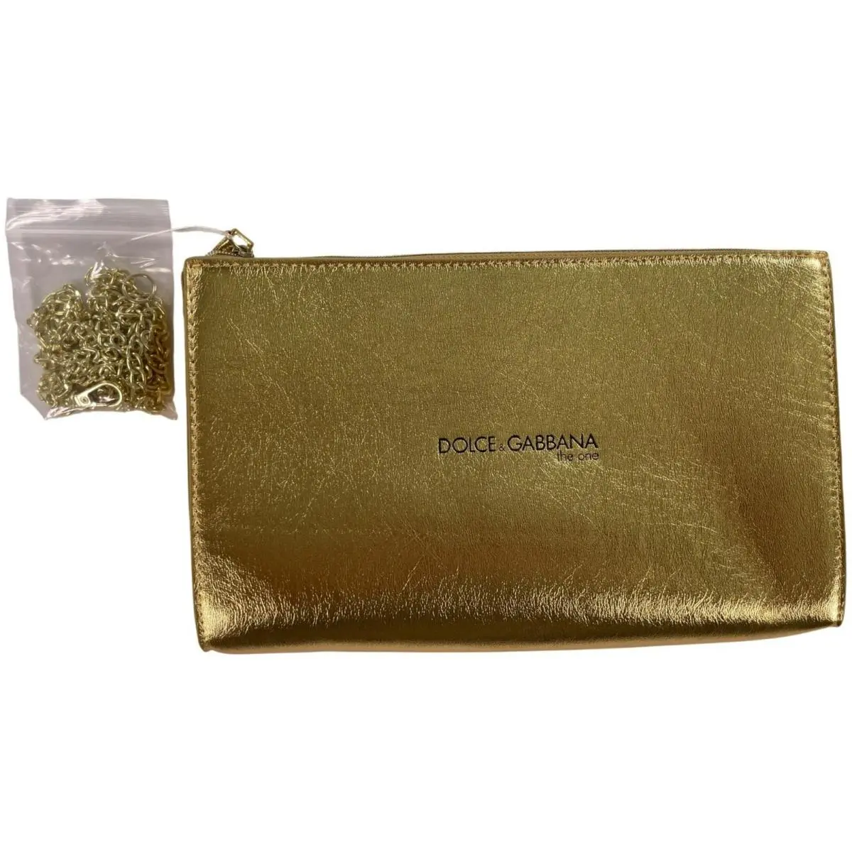 Dolce Gabbana Bag The One Edition Gold Clutch Bag Chain Strap Designer