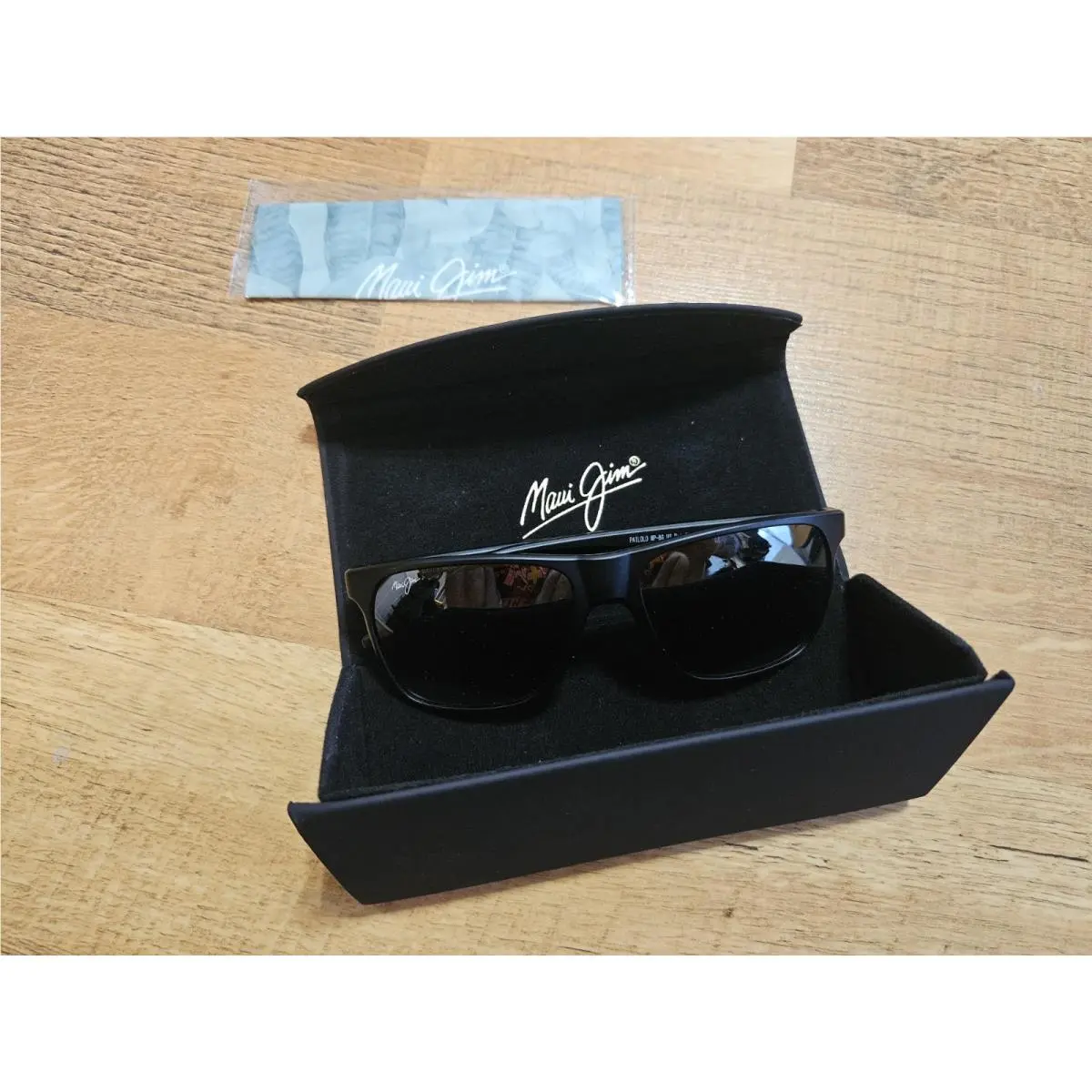 Pailolo Rectangular Sunglasses Black Frame Grey Lens by Maui Jim