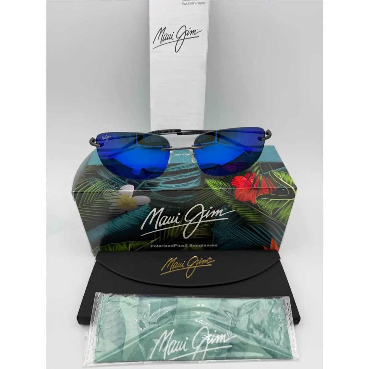 Polarized Sunglasses MJ334 02D Ohai Matte Black Lava by Maui Jim