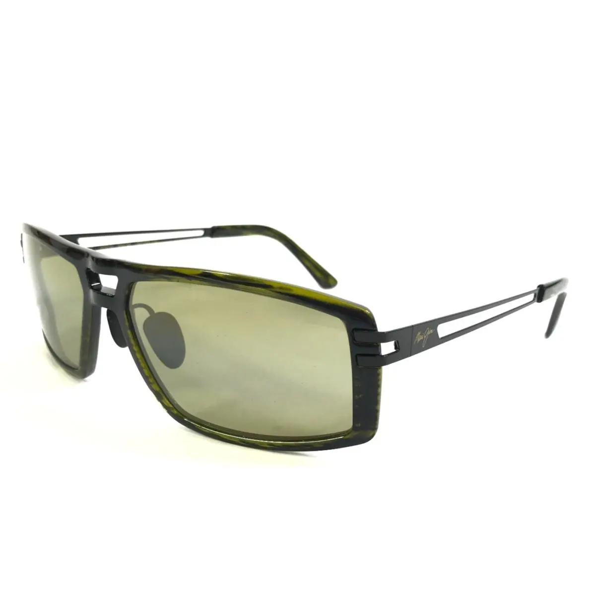 Sunglasses Malihini MJ702-15C Olive Stripe Frames with HT Maui Lenses by Maui Jim