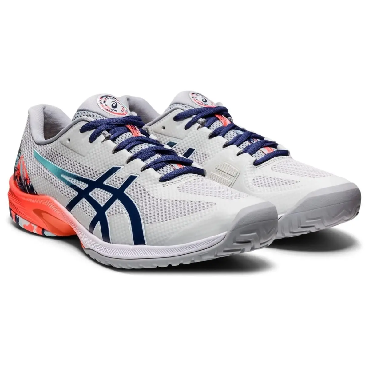 Asics shoes - Court Speed FlyteFoam - Court Speed FlyteFoam - Glacier Grey/Sunrise RED 1
