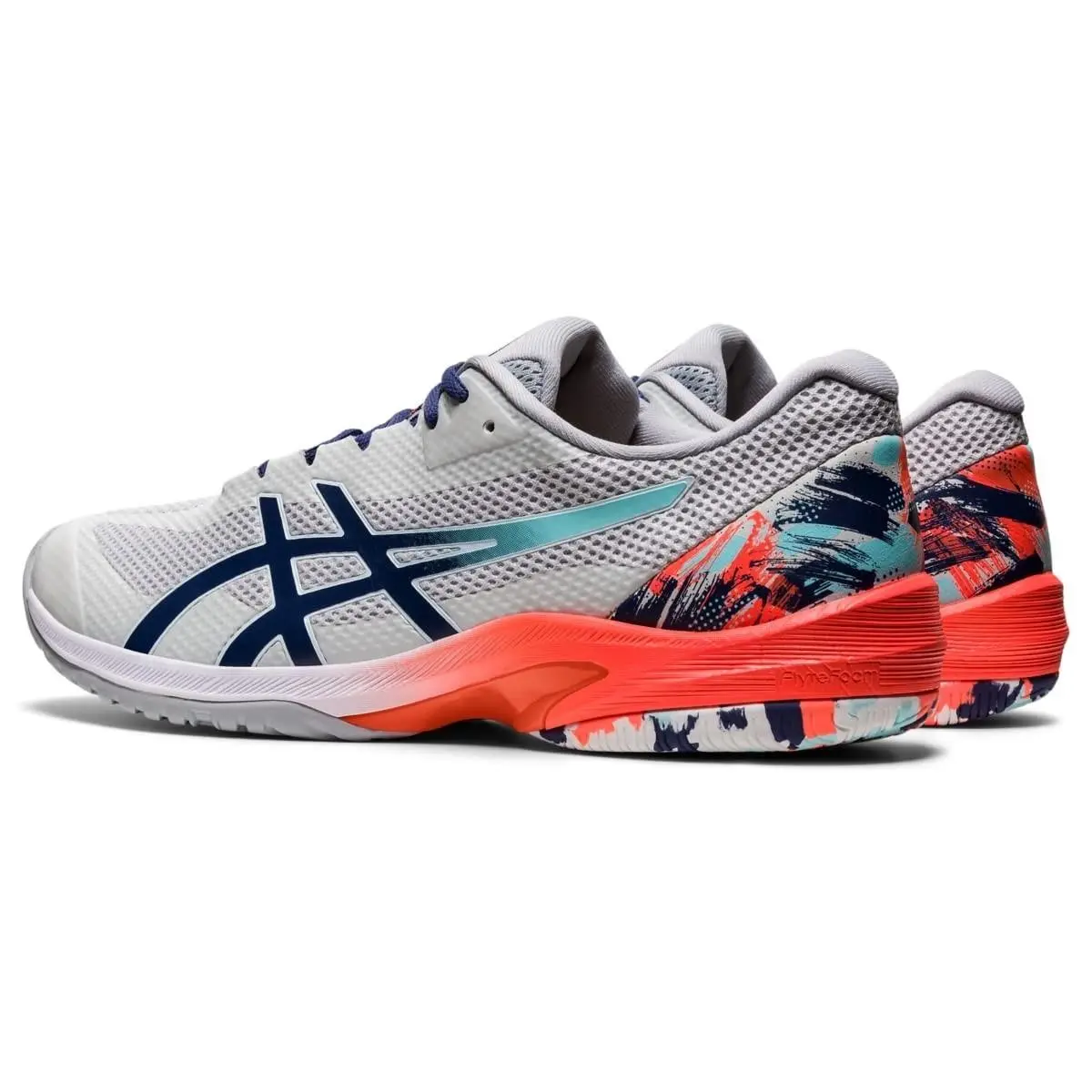 Asics shoes - Court Speed FlyteFoam - Court Speed FlyteFoam - Glacier Grey/Sunrise RED 2